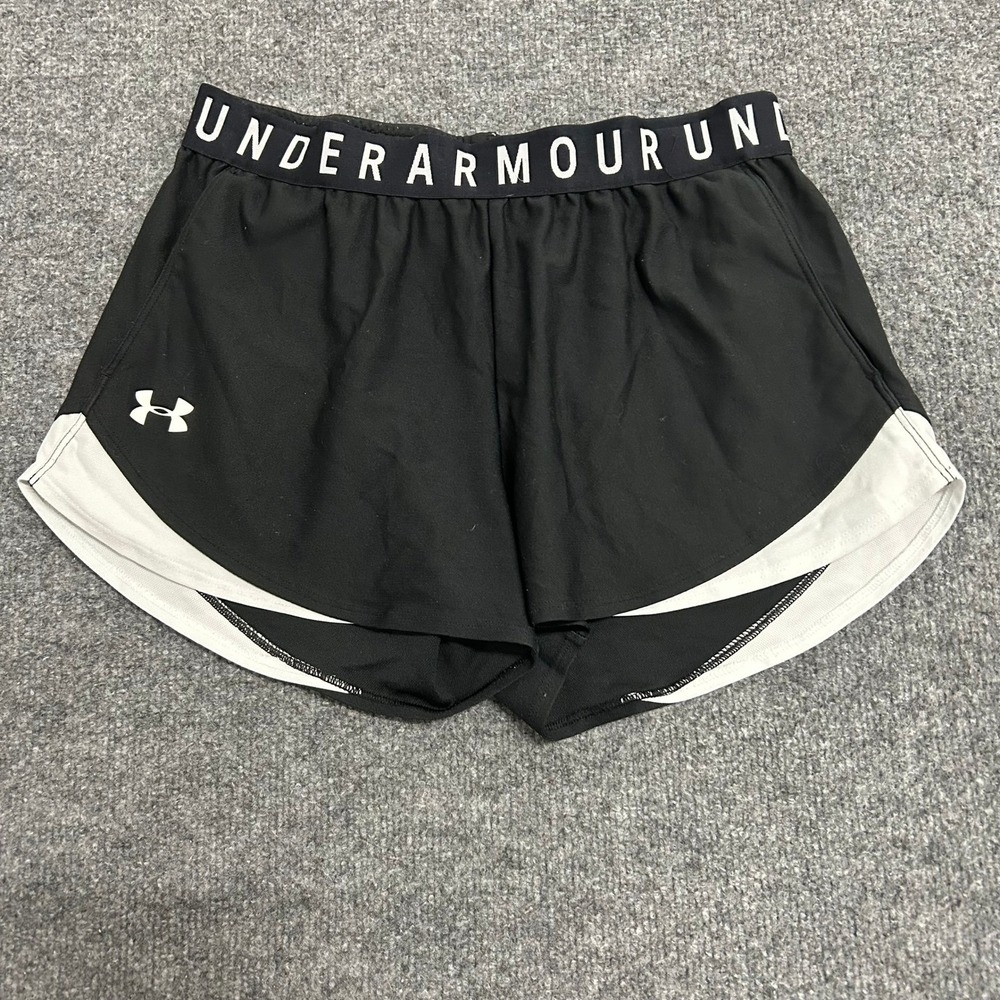 Under Armour Shorts Womens Size M Black Loose HeatGear Athletic Running Gym